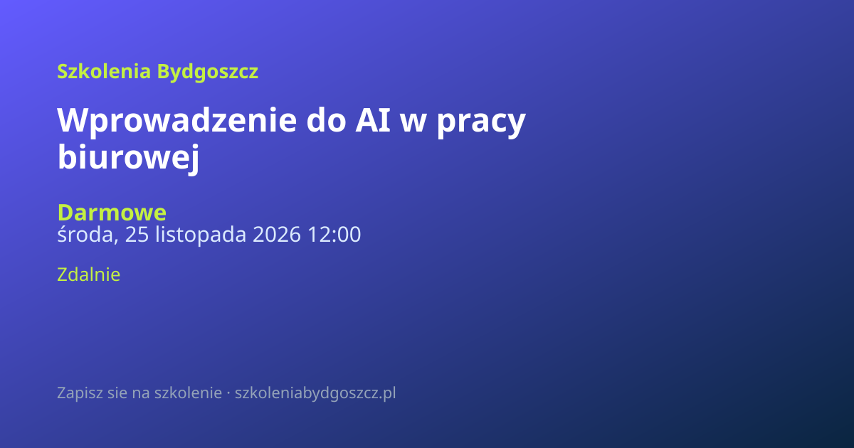 Wprowadzenie do AI w pracy biurowej