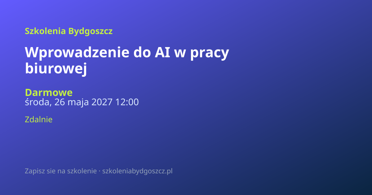 Wprowadzenie do AI w pracy biurowej