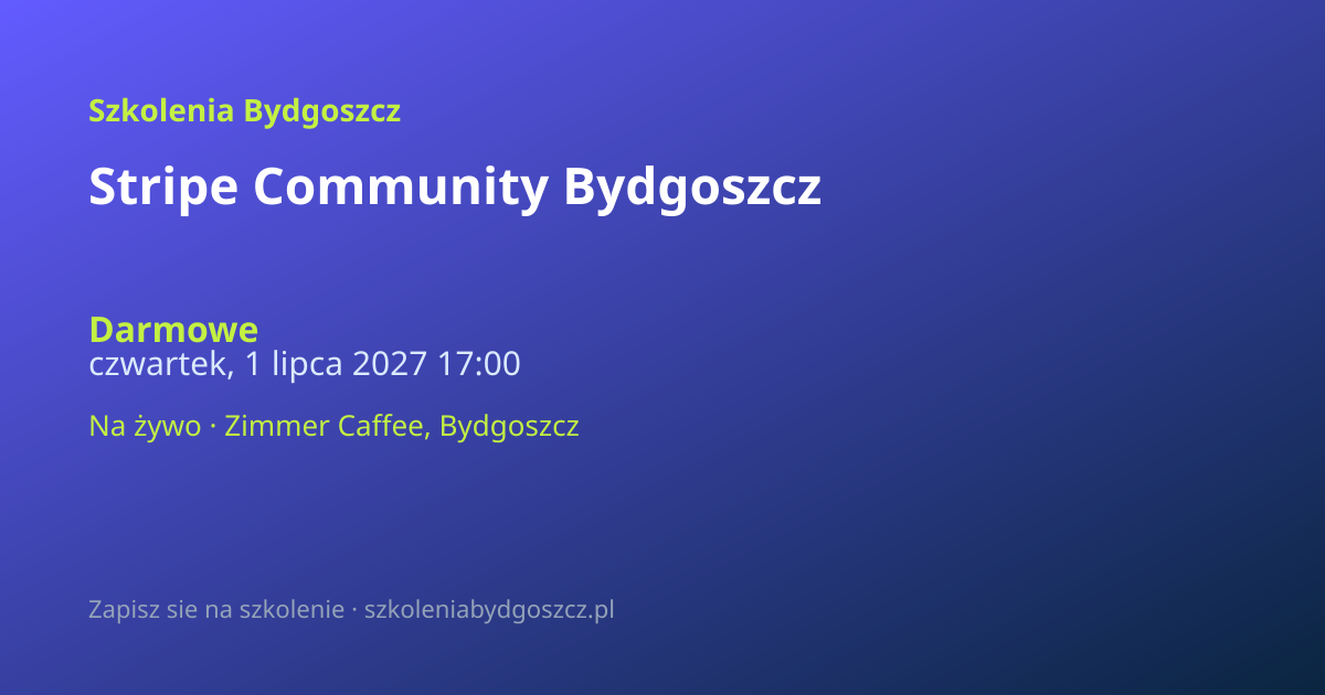 Stripe Community Bydgoszcz